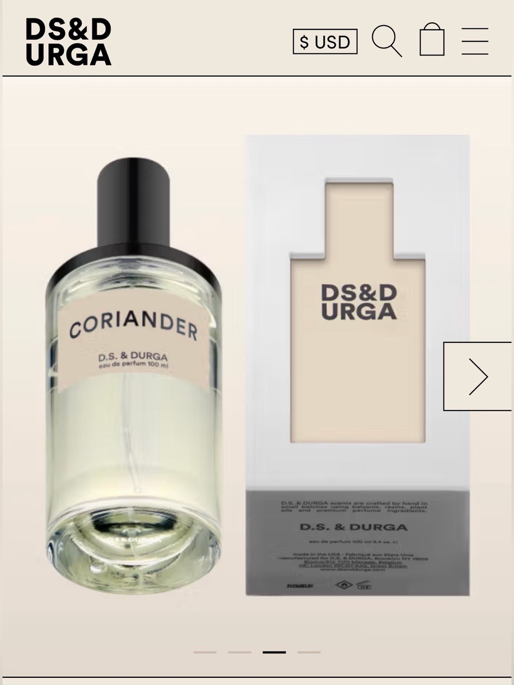 D.S. & Durga Coriander Perfume